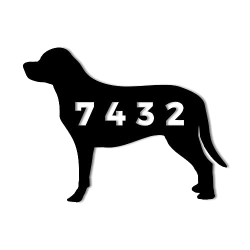 Dog With House Number - Personalized Solid Steel Decorative Address Marker House Accent Sign #TOP7