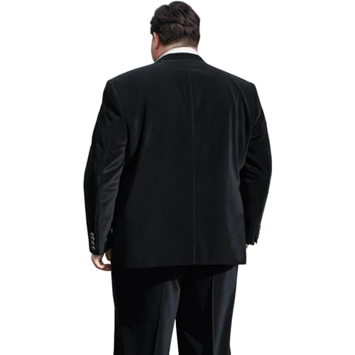 GATMSTZ Suits for Men Big and Tall 2 Piece Velvet Tux Suit Big Men for Wedding Party Business2
