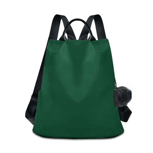 Sac à dos vert foncé de voyage avec fermeture éclair dos et grand volume
