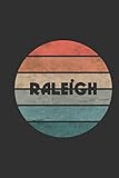  Raleigh Print Notebook - Journal, 120 Pages, Bleed: Vintage City Journal, Retro Sunset Diary