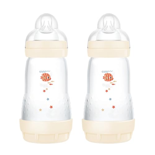 MAM Easy Start Babyflasche 260 ml (2er-Set), Kit mit 2 Anti-Kolik-Flaschen...