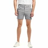 AIMPACT Mens 5.5 Inch Inseam Short Shorts Casual Stretch Shorts for Men Hybrid Shorts（Gray M）