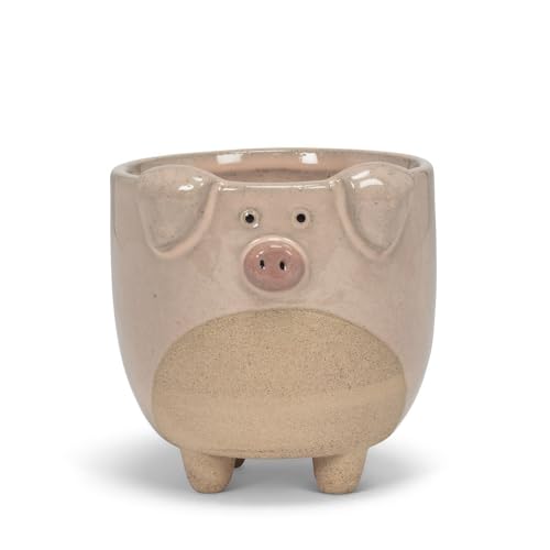 212 Main 4 in. Pig on Legs Planter Pink - Large