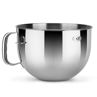 6 Quart Stainless Steel Bowl for KitchenAid Bowl-Lift Stand Mixers ONLY – Fits Models KD2661, KP26M1, KP26M8, KP26N9, Not Compatible with 5-Quart Models (e.g,KV25G, KV25M)