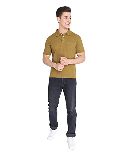 Image of CHKOKKO Men's Polo Cotton Regular Fit Half Sleeves T-Shirt with Pocket