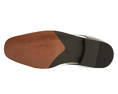 Dobell Mens Black & White Dress Shoes Patent Classic 1920s Style Laced-9 - Image 4