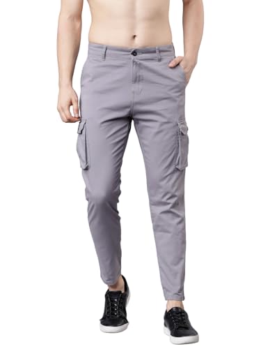 Image of Highlander Men's Slim Fit Cargo Trousers| Stylish & Comfortable for Casual, Travel & Active Wear | Trouser for Men | Men Trousers