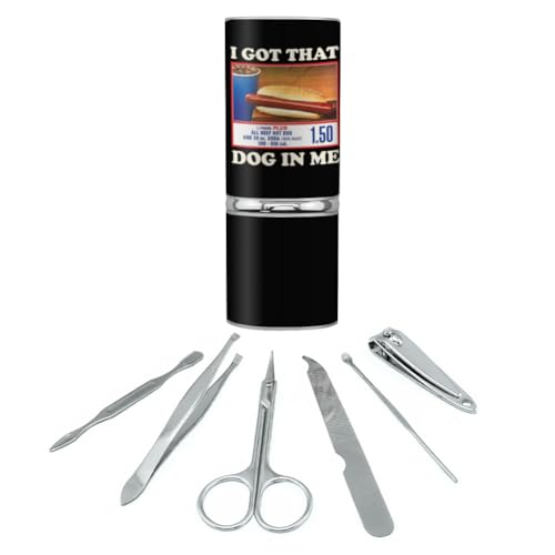 GRAPHICS & MORE I Got That Dog In Me Stainless Steel Manicure Pedicure Grooming Beauty Care Travel Kit