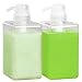 (450 ML x 2) Flacone a pompa ricaricabile e dispenser di sapone/flacone dispenser con dispenser di sapone a pompa