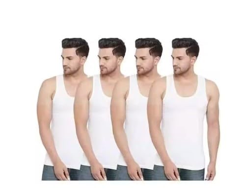 Mens White Vest (Pack of 4)-image-32