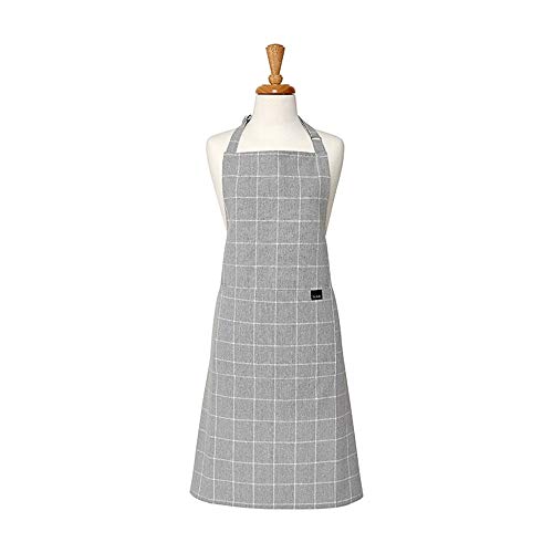 Tablier de cuisine Ladelle Eco Check Gris avec poche et sangle