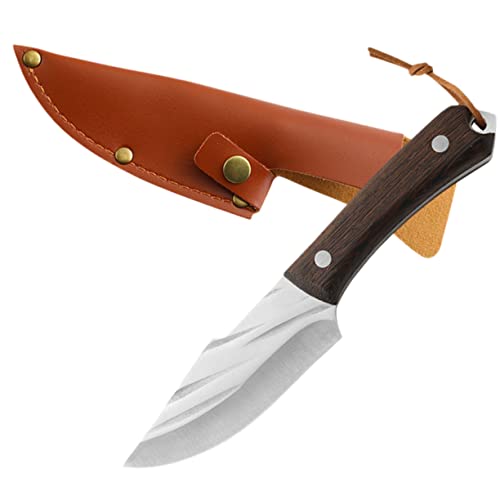 HOLIDYOYO Cuchillo Inoxidable Portátil Para Corte De Carne Con Alta Dureza y Resistencia Al Desgaste Para Cocina y Uso Outdoor Incluye Funda Protectora