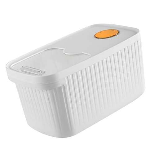 ZPSHYD Reisbehälter aus Kunststoff, große Kapazität, luftdichter Behälter für Getreide, Müsli und Mehl, 10 kg, weiß, Aufbewahrungslösung für Haus und Garten