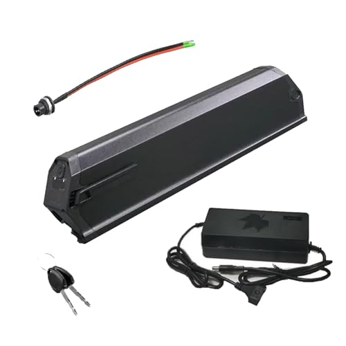 HJGHY Bullet Head,48V 17Ah, Batería de Litio para Bicicleta eléctrica de 48 V, 10,4 Ah, 13 Ah, 15 Ah, 17 Ah, con Puerto USB y Cargador.