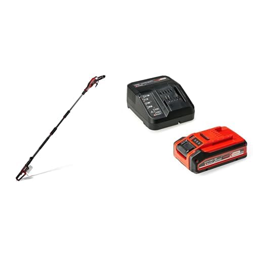 Einhell Professional Podadora con batería GP-LC 18/20 Li T BL-Solo Power X-Change 18V, longitud de corte 18cm, Brushless, velocidad de la cadena 7m/s + Einhell 4Ah Plus Power X-Change Starter Kit 18V