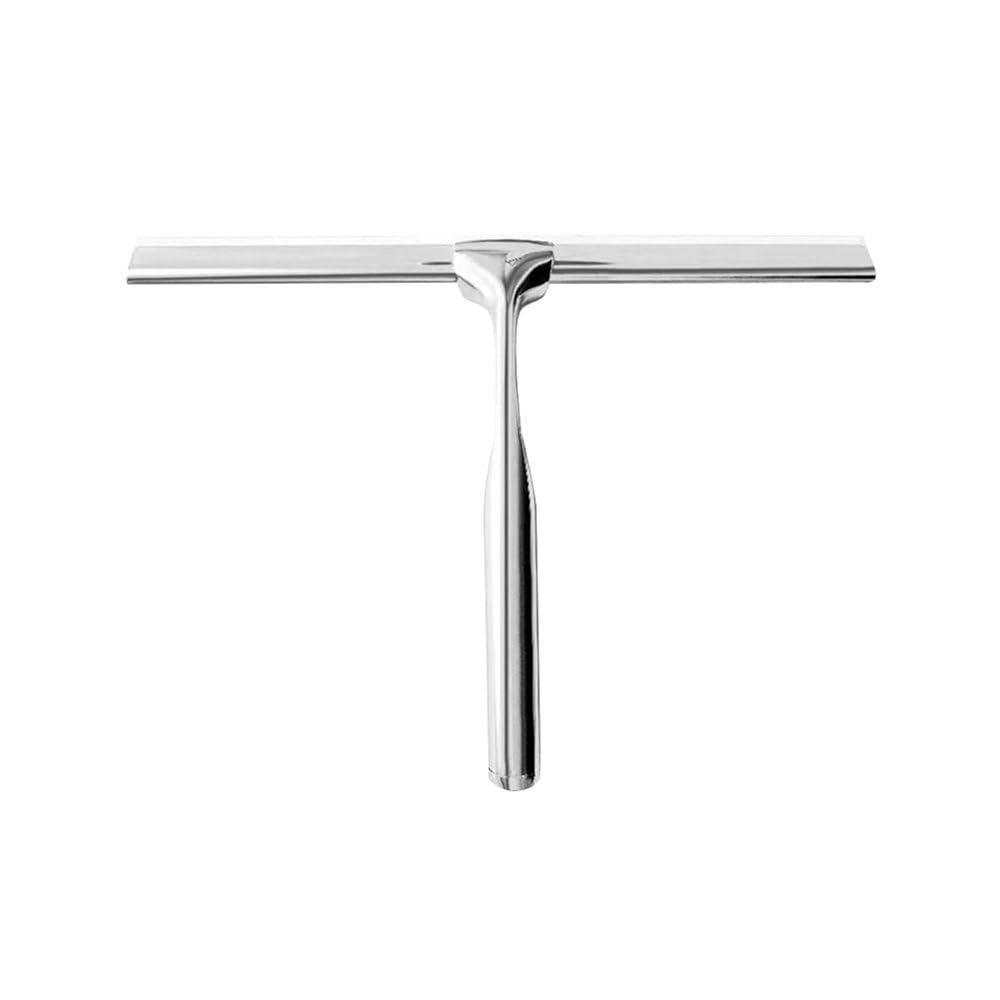 Stainless Steel Shower Scraper Shower Mirror Squeegee Antiskid Handle Corrosion Resistance for Bathroom Tool,Silver,Style A,Silver-Style A