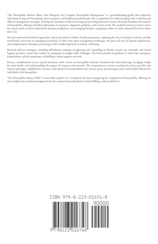 The Hemophilia Mastery Bible: Your Blueprint for Complete Hemophilia Management