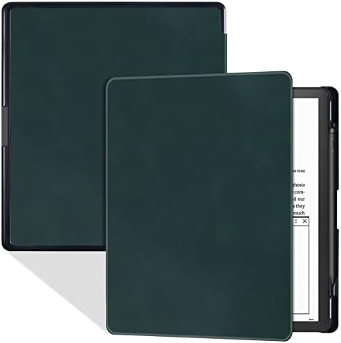 BOZHUORUI Slim Case for Kindle Scribe 1st Generation (10.2 inch,2022 Release) - Premium PU Leather Lightweight Bookcover with Pen Holder and Auto Sleep/Wake (Pine Green)