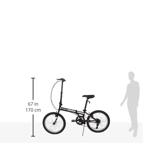 Miniatura 6 de Zizzo Ferro 20 30 Libras Peso Ligero Plegable Bicicleta Negro