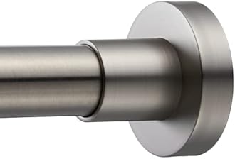 EBOATOP Shower Curtain Rod Tension- Never Rust No Drill Non-Slip Spring Tension Shower Rod, 43-73 inches 304 Stainless Steel, Brushed Nickel