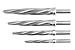 Accusize Industrial Tools 4 Pc H.S.S. Standard Spiral Flute Super Premium Car Reamer Set, 3/8