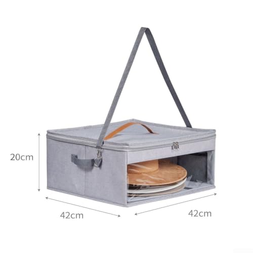 Grande boîte de rangement pour chapeau de cowboy avec panneaux en polypropylène renforcés, empilable, étui de transport de voyage résistant à la poussière et à l'eau avec poignée – vue 6