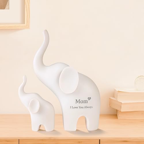 Figura decorativa de elefante madre e hijo 5.5 in miniatura 3