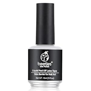 beetles Gel Polish Latex Liquid Nail Simple Peel off Cuticle Guard for Nail Polish Nail Art Liquid Latex Barrier Protector 15ml White Gel Polish Manicure Cuticle Protectors Gifts for women…