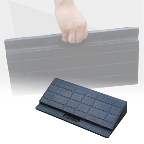 Rampas para Bordillos de Entrada, Rampa Umbral de Goma con Asa, 17.7x7.9x2.7 pulgadas, Capacidad de 11000 lbs, para Coche, Montacargas, Camión, Banqueta y Silla de Ruedas miniatura 1