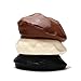 Unisex Fashion Women Men Leather Beret Newsboys Hat Versatile Driving Cabbie Painter Golf PU Caps Black