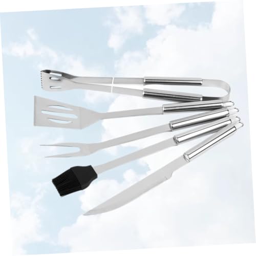 Set 5 piezas de herramientas para parrilla en acero inoxidable miniatura 3