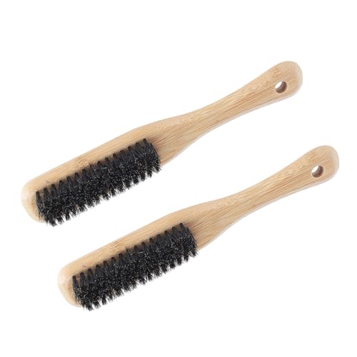 Dioche Spazzola per Barba Baffi Pettini per Barba in bambù Uomo in Confezione 2 - Spazzole per lo Styling per Rimuovere Facilmente Grovigli e Ciocche di Capelli - Strumenti Essenziali per la