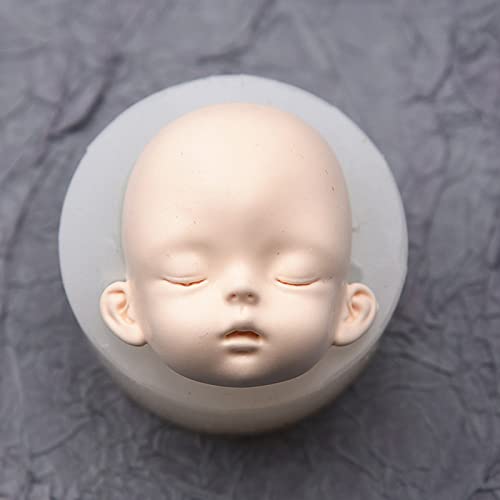 Moule silicone 3D tête de poupée pour fondant et argile - 4