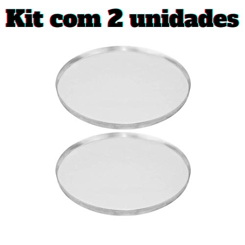 KIT COM 2 FORMAS ASSADEIRA DE PIZZA 35CM ALUMÍNIO