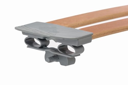 Amortiguadores reforzados suspensiones en porta lamas Soportes para láminas de Sebs recambios para somier lamas amortiguadores lamas 38 mm de un perno (casquillo largo gris) (piezas 4))