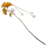 Épingle à cheveux de style chinois - cette épingle à cheveux de style ancien, ornée d'une feuille de ginkgo, apporte une touche d'élégance et de raffinement. épingle à cheveux chinoise ancienne