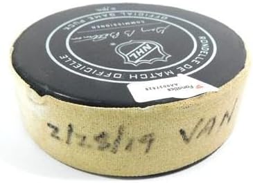 2019 Arizona Coyotes vs. Vancouver Canucks Game Used Puck 2-28-19 AA0037528 - NHL Unsigned Game Used Pucks