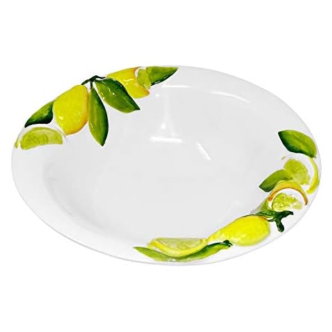 Lashuma Handgemachte Runde Salatschüssel aus Italienischer Keramik Cover