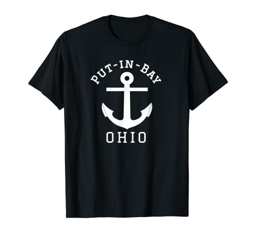 Put In Bay - Camiseta náutica con ancla en la bahía de Ohio Camiseta