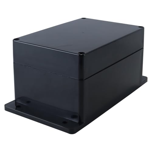 Image of Gutol Black ABS Plastic Universal Electronic Enclosure - IP65 Waterproof Dustproof Junction Box with Mounting Ears 160x110x90mm
