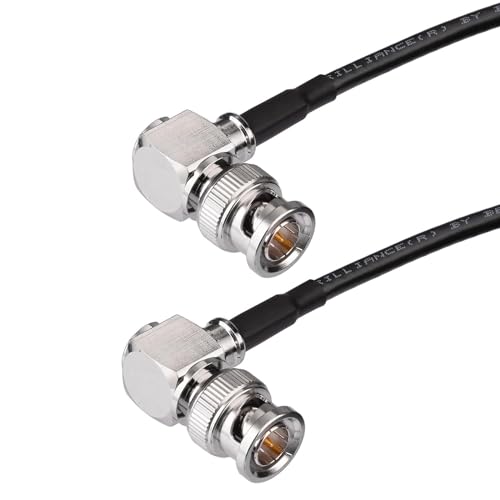 Image of Superbat Thin 3G /6G /12G SDI Cable 1ft BNC Cable 75 Ohm Precision SDI Video Cable Right Angle Supports HD-SDI /3G-SDI /4K /8K Monitor Surveillance DVR Recorder
