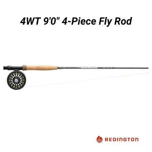 Image of Redington Wrangler Fly Fishing Kit, Medium Fast Action Rod, Crosswater Reel, Fly Line, Leader, & Carrying Case