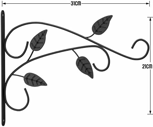 LEBEST Plant Bracket Heavy Duty Garden Wall Bracket Wall Mounted Ornament Decorative Hook for Hanging Baskets Plants Bird Feeders Flower Pots Lantern Indoor Outdoor Home Decor Accessory (Pack of 1)
