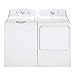 GE White Laundry Pair with GTW330ASKWW 27"" Top Load Washer and GTX33GASKWW 27"" Front Load Gas Dryer