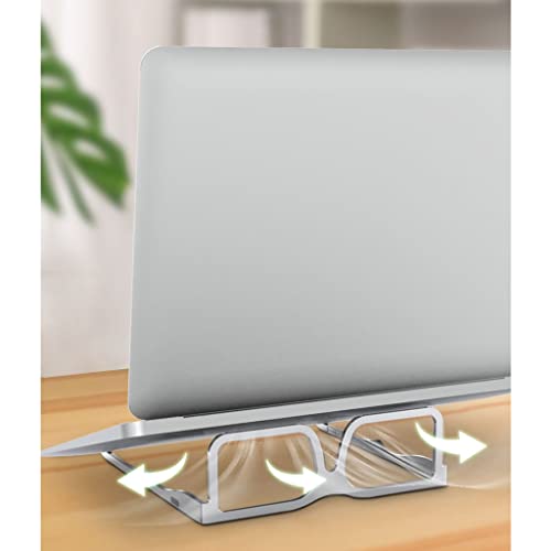 Soporte plegable para portátil de aleación de aluminio plano gris 5