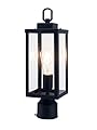 YaoKuem Outdoor Post Light, Pole Lantern, E26 Base 60W Max, Metal Housing Plus Glass, Wet Location Rated, Bulbs not Included, Matte Black, 1 Pack