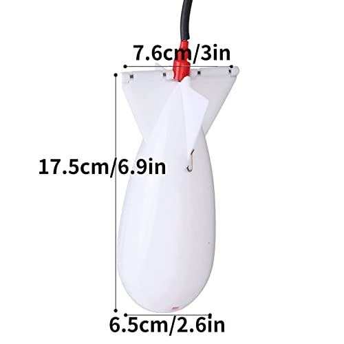 SPYMINNPOO Fishing Bomb Bait - Large Carp Float Lure Bait Pellet Feeder Tool (White) - Image 2
