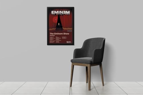 Image of BLINKART Eminem- The Eminem Show Wall Photo Frames | Wall Art for Bedroom, Living Room, Studio or Office | Album Cover Print with Spotify Song Link QR Code | Gift for Fans - 8x12 In