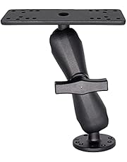 WINDFRD 1.5" Ball Medium Arm Marine Electronic Mount, Fish Finder Mount, Universal Mounting Plate with 1.5 inches / 38mm / C Size Ball Adapters, Compatible with Humminbird, Garmin, Lowrance and More