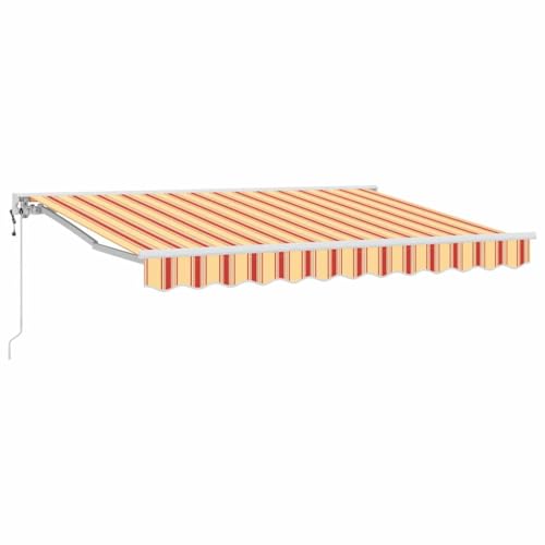 Genérico Toldo Retráctil Multicolor 350 x 200 cm Poliéster y Metal,Casa y jardín,Jardín,Artículos de Exterior,Toldos,Amarillo,26.02 kg,3329686